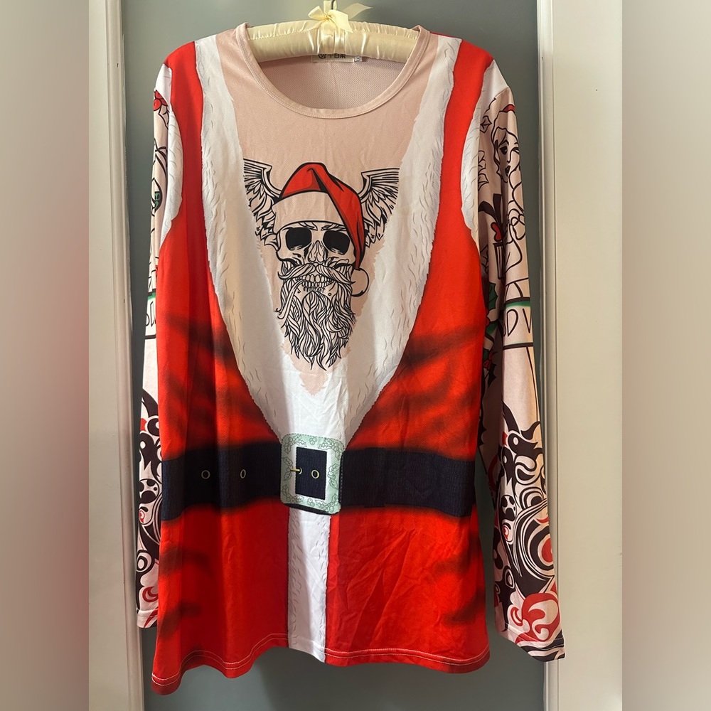Santa Skull Long Sleeve Shirt